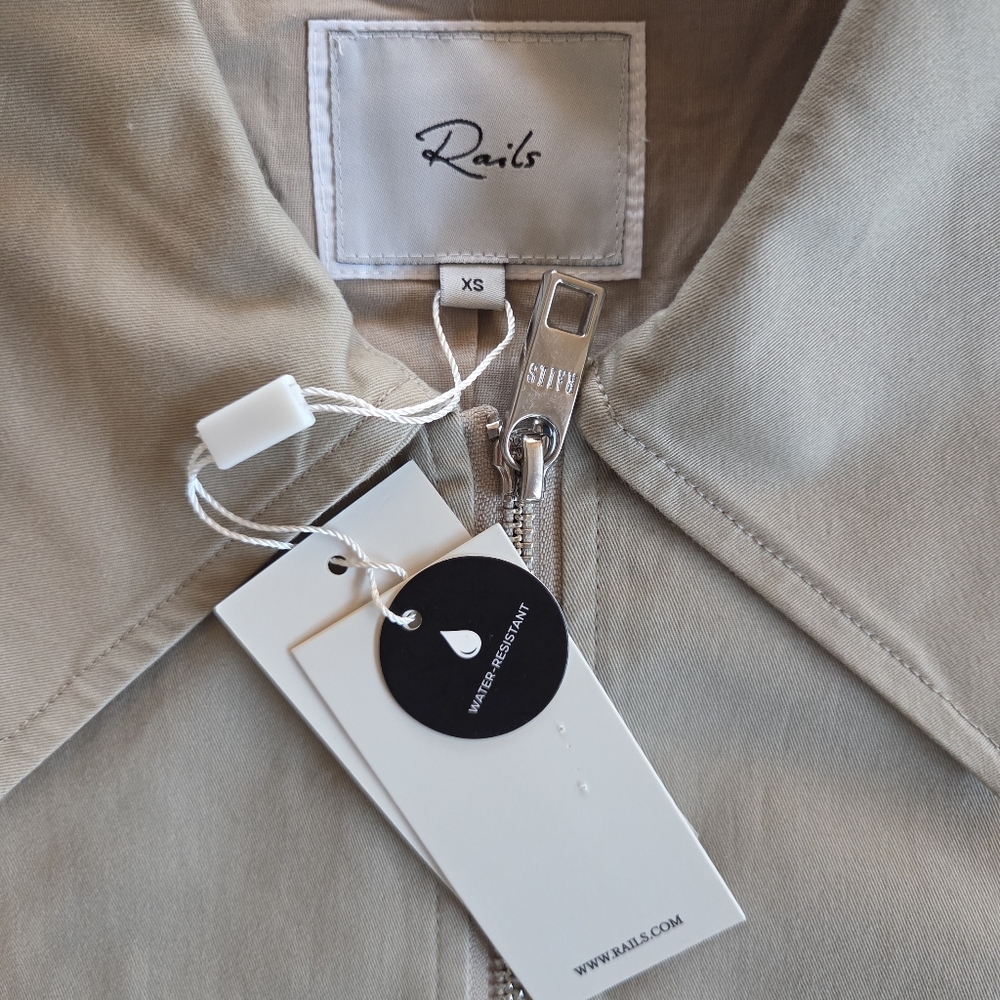 Rails York Zip Up Jacket Size XS NWT $288 Taupe - Picture 5 of 12